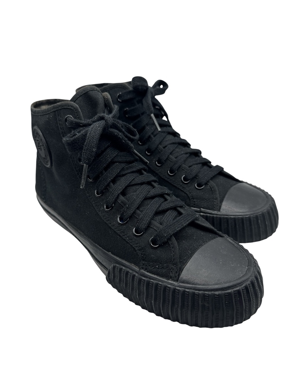 PF Flyers Men’s Size 10.5 High Top Canvas Sneaker Shoes Sandlot Triple Black